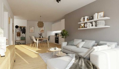 Clever geschnittene Wohnung mit offenem Wohn-Küchenbereich