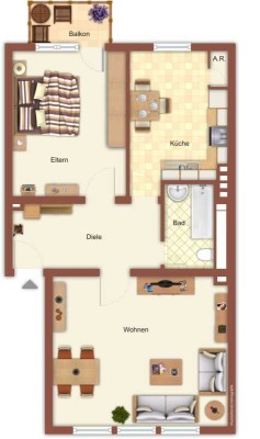 2-Zimmer-Wohnung in Mönchengladbach Mülfort