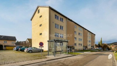 Gut vermietete 3 Zimmer Wohnung mit Balkon, Kamin zzgl. Stellplatz