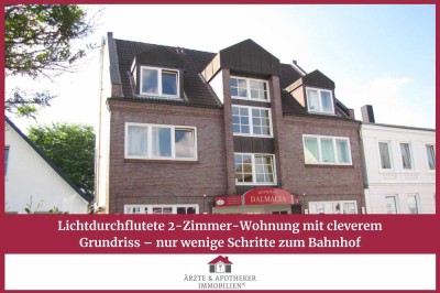Lichtdurchflutete 2-Zimmer-Wohnung mit cleverem Grundriss – nur wenige Schritte zum Bahnhof