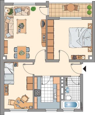 Erdgeschoss mit modernem Duschbad und Balkon, demnächst Bezugsfertig