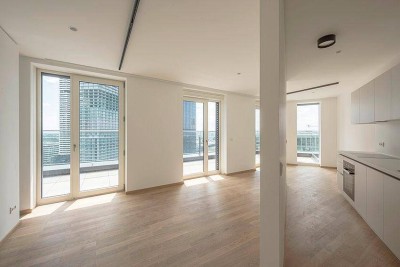Sonnige 3-Zimmer-Wohnung - Erstbezug in den DC Flats - zu mieten in 1220 Wien