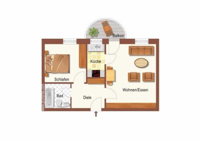 Erstbezug nach Modernisierung: 2-Zi.-Wohnung im Zentrum von Wertingen