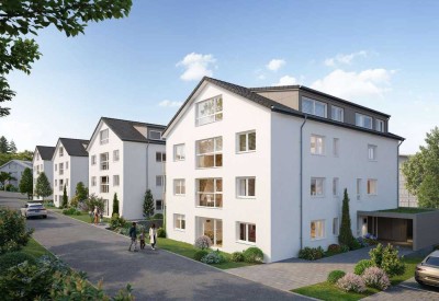 Neubau KfW-40-QNG: 3,5-Zi-Eigentumswohnung im 1. Obergeschoss