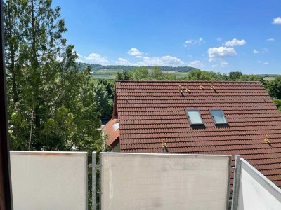 Modernisierte Wohnung mit zwei Zimmern sowie Balkon und Einbauküche in Erlenbach