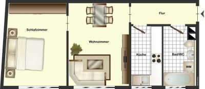 Neckarsulm -Fußgängerzone-
2-Zimmer-OG-Wohnung