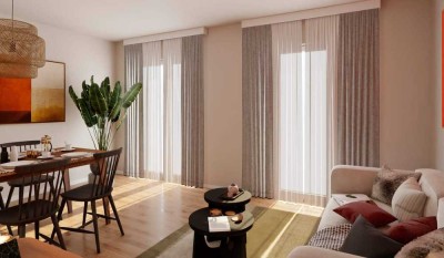 Moderne Maisonettewohnung mit Terrasse und Garten