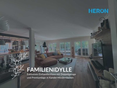 FAMILIENIDYLLE – Exklusives Einfamilienhaus mit Doppelgarage und Premiumlage in Kandel-Minderslachen