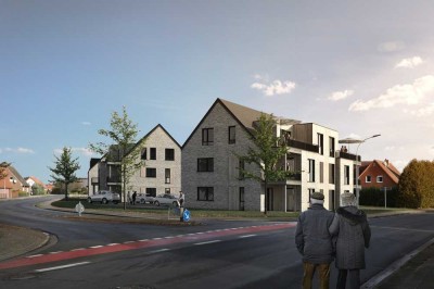 Gut geschnittene DG-Wohnung mit großem Balkon im Herzen von Werlte!