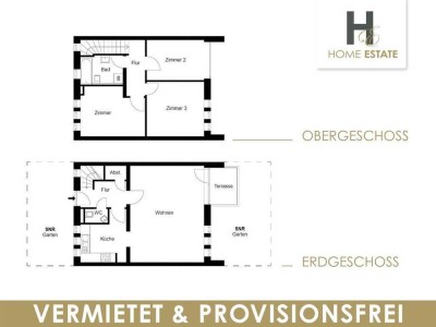 Maisonette mit Südterrasse & Garten & Provisionsfrei!