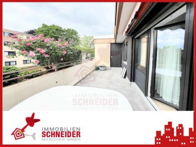 IMMOBILIEN SCHNEIDER - wunderschöne 3 Zimmer Wohnung mit zwei Dachterrassen, EBK und Parkettboden