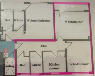 Renovierungsbedürftige 3-Zimmer-Wohnung