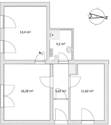 Freundliche 2-Zimmer-EG-Wohnung mit Terrasse in Göttingen-Hetjershausen