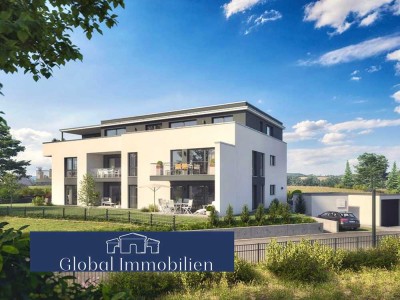 Neubau: Exklusive 2-Z.-Wohnung mit erstklassiger Ästhetik, High-End Architektur + TG-Platz u. Balkon