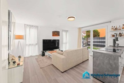 Helle 3 Zimmer-Neubau-Wohnung mit Terrasse, Garten & Einbauküche in Hemhofen