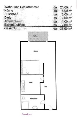 Sonnige 1-Zimmer Wohnung mit Balkon  ab 01.10.2025 zu vermieten