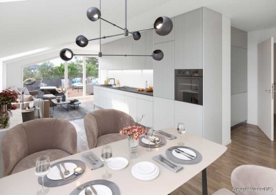 Moderner Neubau - Penthouse mit Süd-Dachterrasse