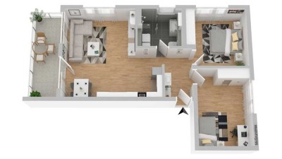 Erstbezug: Moderne 3-Zimmer-Wohnung mit Einbauküche und Stellplatz in Untergriesbach