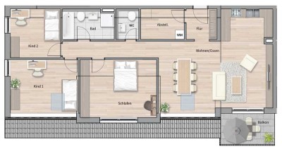 4 Zimmerwohnung im DG zu verkaufen!