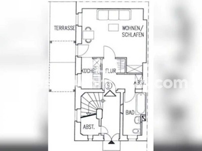 Tauschwohnung: Schöne Einraumwohnung mit Terrasse im Hinterhaus Neustadt