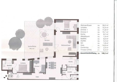4,5-Zimmer-Wohnung 148qm Heilbronn-Mitte mit gehobener Ausstattung