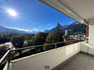 226 Immobilien: Stadtblick &amp; Bergpanorama | 2-Zi-Wohnung + separate Küche und Südwestbalkon im Osten von Innsbruck