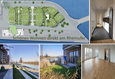 2ZKB-direkt am Rheinufer mit Garten (Zollhafen Mainz)