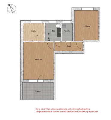 Modernisierte 2-Z. Wohnung mit Gartenanteil