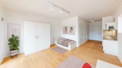 möbliertes 1-Zimmer-Apartment mit Einbauküche und Balkon