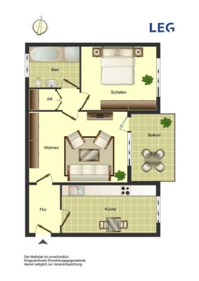 Demnächst frei! 2-Zimmer-Wohnung in Unna Königsborn