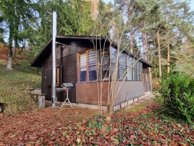 Kanada-Flair-Waldbaden und Auszeit genießen im Ferienhaus mit Nebengebäude u. Garage in Waldrandlage