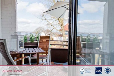 Beste Aussichten mit Vollausstattung - möblierte, moderne Wohnung mit Weitblick und Fördeblick.