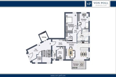 Bielefeld-Quelle: NEUBAU Wohnung W2 KfW40 | 4 Zimmer | ca. 111 m² Wohnfläche | Terrasse | Tiefgarage