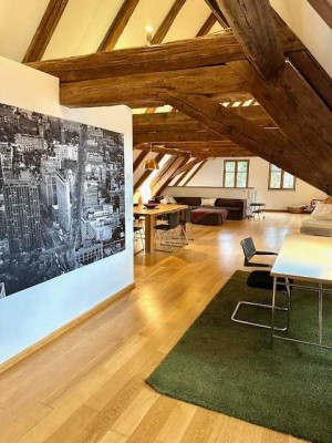 Luxuriöse 2-Zimmer Dachgeschosswohnung mit Balkon in Landshut Altstadt