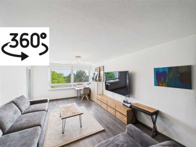 Sehr schöne 4-Zimmer-Wohnung, Aufzug, überdachter Balkon mit toller Aussicht, 1 x TG, Keller, EBK