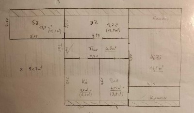 3 Zimmer Dachgeschosswohnung in Jüterbog mit Garage