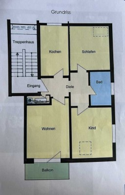 Ansprechende und gepflegte 3-Zimmer-DG-Wohnung mit Balkon in Eckersmühlen