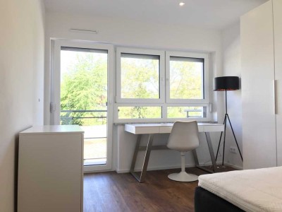 Top-Lage am Campus: Möbliertes Apartment mit Balkon im Herzen Augsburgs