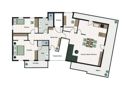 Exklusive - 4-Zimmer-Penthouse Wohnung mit Dachterrasse - Christian-Weiß-Siedlung