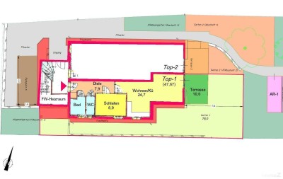 Provisionsfreie 2-Zimmer Gartenwohnung im Zentrum von Weiz