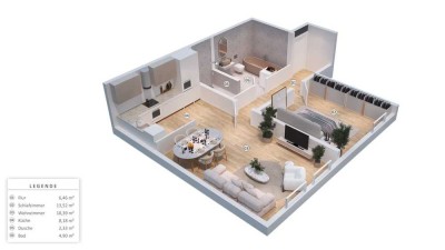 Schöne, gemütliche 2-Raum-Wohnung am Ufer der Weissen Elster in Gera