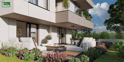 Luxus Pur – Exklusive Ausstattung mit großen Freiflächen (Terrasse/Balkon), KNX-System, Tiefgarage, Luftwärmepumpe, Fussbodenkühlung, uvm.