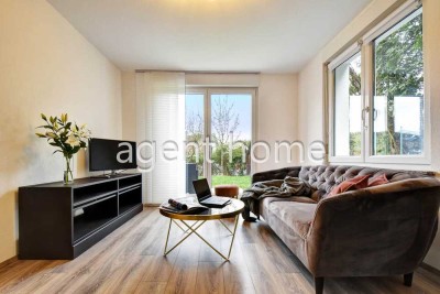 MÖBLIERT - HELL UND RUHIG - Gemütliche Wohnung mit Terrasse