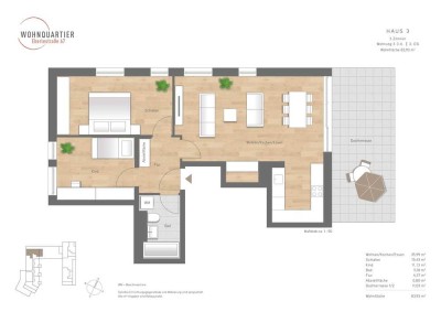 MODERNE 3 - DACHTERRASSENWOHNUNG IN AUGSBURG / PFERSEE