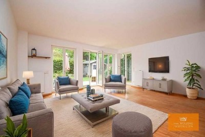 Moderne 5-Zimmer-Eigentumswohnung mit Stadthaus-Charakter und eigenem Garten in HH-Sülldorf!
