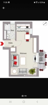 Möblierte 1-Zimmer Wohnung in SB Sche