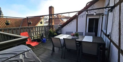 Was braucht man mehr? Wohnen auf 2 Etagen mit Dachterrasse - in der Altstadt
