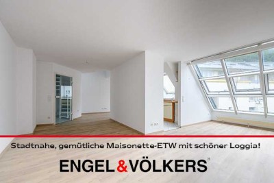 Stadtnahe, gemütliche Maisonette-Wohnung mit schöner Loggia!