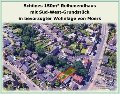 Provisionsfrei* Schönes 150m² Reihenendhaus in bevorzugter Wohnlage von Moers
