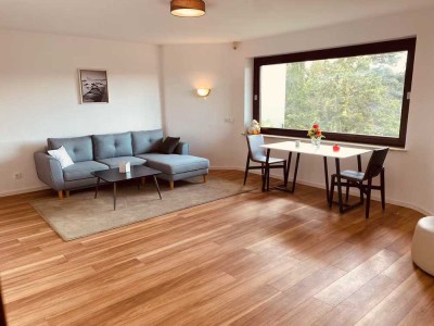 Helle Ruhige Möblierte zwei Zimmer Wohnung Bergblick Nähe Frankfurt